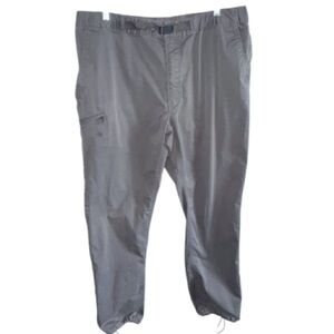 Patagonia Men’s Hiking Cargo Pants Belted Gray Cinchable hem XL Gorpcore Cotton
